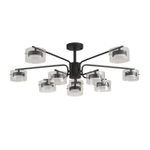 8349/10C COMFI LN26 232 черный/прозрачный, металл/стекло Светильник потолочный LED GX53 10*7W 220V NATALINA