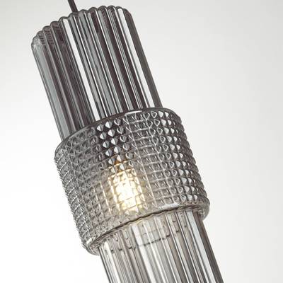 5016/1 MODERN ODL23 481 черный/дымчатый металл/стекло Подвес E14 1*40W PIMPA