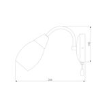 Бра со стеклянным плафоном 30280/1, E14х1