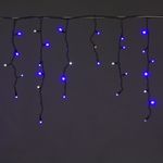 A-057A BL/W FLASH гирлянда светодиодная 5х0,6м 180LED в виде "бахрома" , провод черный,морозостойк.