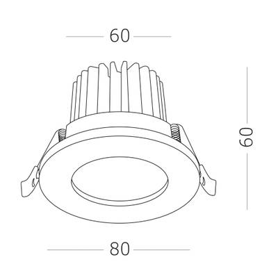 ST704.538.10 Св-к встр. Белый LED 1*10W 3000K 900Lm Ra&gt;90 38° IP20 D80xH60 170-240V