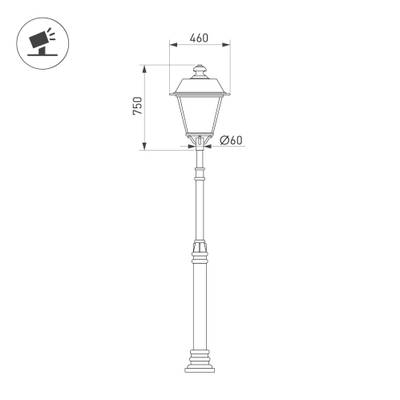 Светильник OXOR-GRADUA-LUZ-O-460x750-35W Day4000 (BK, 120 deg, 230V) IP65 (Arlight, -)