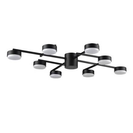 8186/8C COMFI LN26 247 черный, металл Люстра потолочная LED GX53 8*7W 220V DABRA