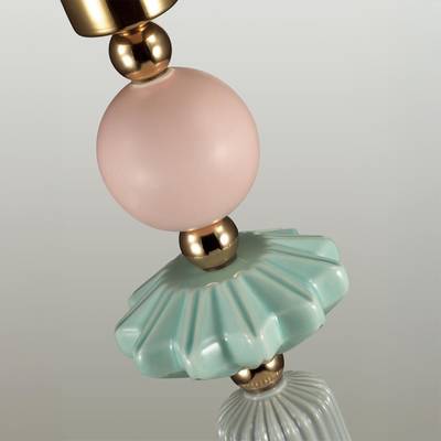 4861/1TB CLASSIC ODL_EX22 203 золотой/раноцветн.керамика/абажур Настольная лампа E27 1*60W 4861/1TB CANDY