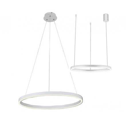 08213,01A(4000K) Подвес Тор белый d60 h150 Led 33W (4000K) 2 типа крепления