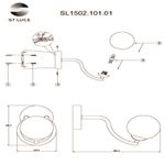 SL1502.101.01 Светильник настенный ST-Luce Хром/Дымчатый G9 1*3W