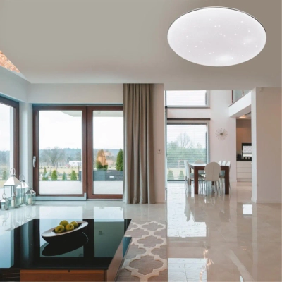 2052/DL PALE SN 211 Светильник пластик/белый/хром LED 48Вт 4000K D410 IP43 ABASI