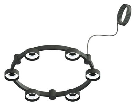 Корпус светильника Techno Ring подвесной для насадок Ø85мм C9232/6 SBK черный песок D550*70.5mm GX53/6