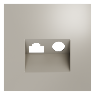 VLS002703 Накладка для розетки TV+RJ45 кат. 6, S70 (кашемир). (ТМ Maytoni)