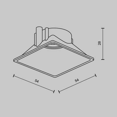 Декоративная рамка-отражатель для светильников серии Alfa LED латунь, Ring8-10W-SQ-BS. TM Maytoni