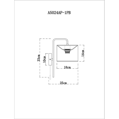 Бра Arte Lamp Rupert A5024AP-1PB, 1хE27