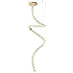 5008/132L L-VISION ODL23 595 золотой/прозрачный/металл/акрил Люстра LED 132W 4000K 6600Лм CRYSTAL