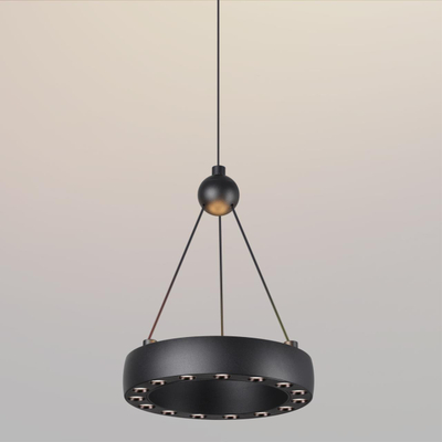 359396 OVER NT24 278 черный Светильник подвесной светодиодный, длина провода 2м IP20 LED 12W вниз/5W вверх 220V 1360Лм 3000K TURN