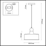 4089/1 PENDANT ODL19 495 серый/золотой Подвес Е27 1*40W BOLLI