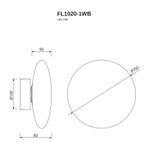 Бра luminosa FL1020-1WB, LEDх1