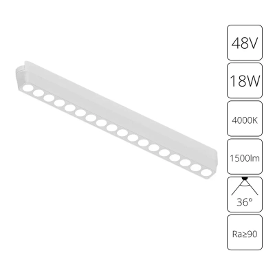 Магнитный трековый светильник Arte Lamp RAPID A6169PL-1WH, 1хLED