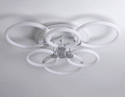 Светильник светодиодный потолочный FA3844/3+3 WH белый 102W 3000K-6400K+RGB D670*115 (ПДУ РАДИО 2.4G)