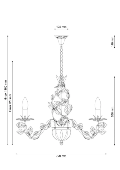 Люстра Lucia Tucci Fiori di rose 185.8