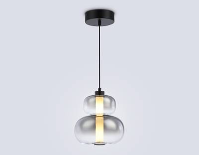 Светильник светодиодный подвесной LH11052 BK/SM черный/дымчатый 12W 3000K D230*265