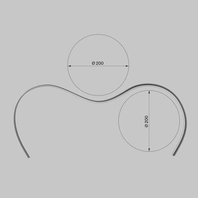 Алюминиевый профиль накладной с вертикальным изгибом 18x6 (Серебро, 2 м), ALM-1806-S-2M 631016