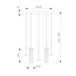 Подвесной светодиодный светильник со стеклянными плафонами 301102 LED латунь, LED