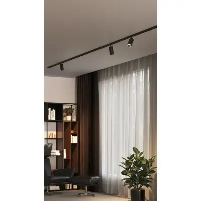 Трековый светильник Arte Lamp AERO A1337PL-1BK, 1хLED