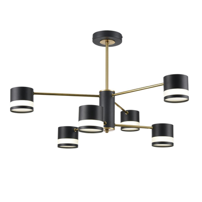 8240/6C COMFI LN26 239 черный/латунь, металл/акрил Люстра потолочная LED GX53 6*7W 220V LANIKA