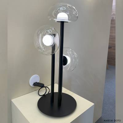 Настольная лампа Crystal Lux BOSQUE LG3 BLACK/TRANSPARENT 0270/503