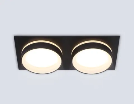 Светильник встраиваемый TN6712/2 BK черный IP44 GX53/2 max 15W 210*105*45