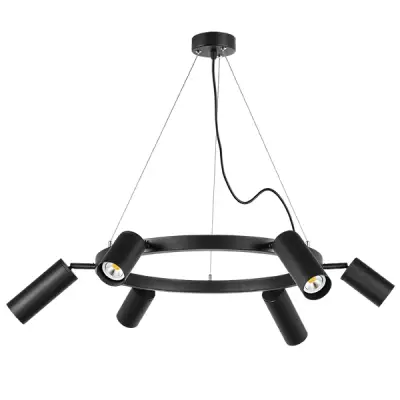 LR016373873 Люстра RULLO 6х50W GU10 ЧЕРНЫЙ (571016+214437-3+214487-3)