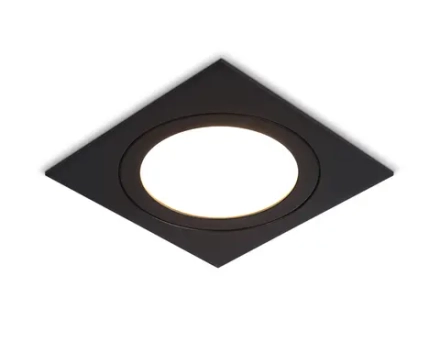 Светильник встраиваемый TN6609 BK черный IP44 GX53 max 15W 110*110*23
