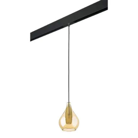 PRO803033 Светильник д/1-фазн трека PENTOLA 1х25W G9 ХРОМ/ЯНТАРЬ/ЧЕРНЫЙ (803033+595007)