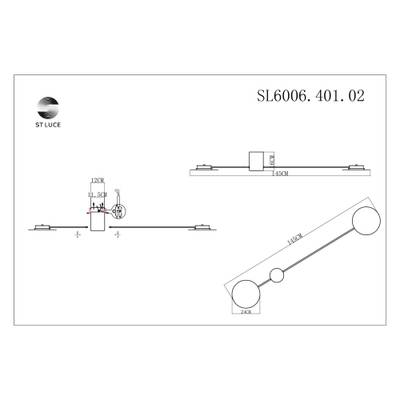 SL6006.401.02 Светильник настенный ST-Luce Черный/Черный LED 2*5W 3000K