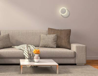 Настенный светодиодный светильник FW115 WH/S белый/песок LED 3000K 5W D140*65
