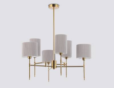 Светильник на штанге LH72381/6 BS/GR латунь/серый E14*6 max 40W D690*705