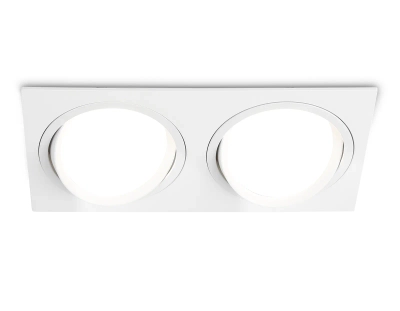 Светильник встраиваемый поворотный точечный GX53 TN51919/2 WH белый GX53 max 12W 220*115*23