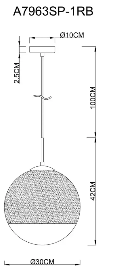 Подвесной светильник Arte Lamp JUPITER copper A7963SP-1RB, 1хE27