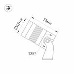 Светильник KT-RAY-COLOR-R42-6W RGB (DG, 25 deg, 12V) (Arlight, IP67 Металл, 3 года)