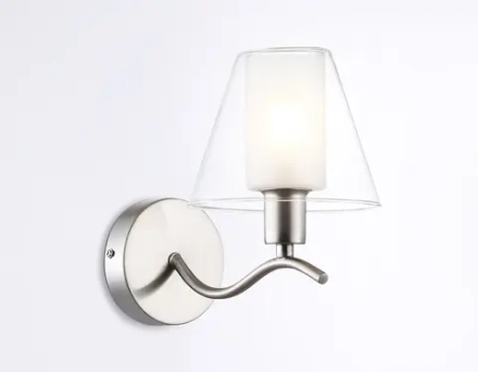 Светильник настенный LH57085 SN/FR никель/белый матовый E14 max 40W 230*140*200
