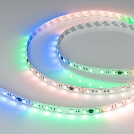 Светодиодная лента DMX-B60-10mm 24V RGBW-PX6 (18 W/m, IP20, 5060, 5m) (Arlight, бегущий огонь)