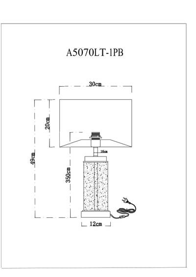 Декоративная настольная лампа Arte Lamp BAYMONT A5070LT-1PB, 1хE27