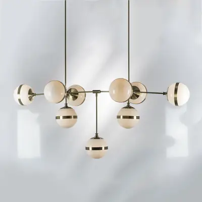 813191 Люстра GLOBO 9х40W E14 electroplating bronze/white Lightstar