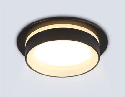 Светильник встраиваемый TN6708 BK черный IP44 GX53 max 15W D105*45