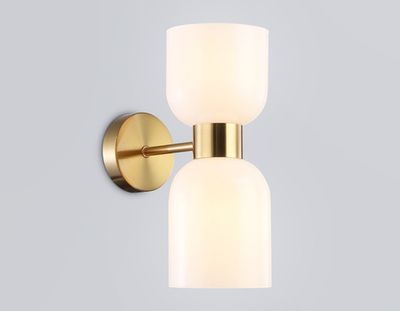 Светильник настенный LH56097/2 BS/FR латунь/белый матовый E14*2 max 40W 215*120*300