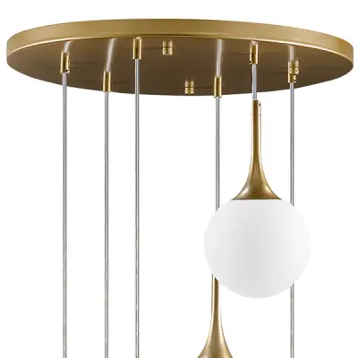 813062 Люстра GLOBO 6х40W E14 gold/white Lightstar