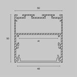 Алюминиевый профиль подвесной -накладной 50x50, ALM-5050-S-2M. TM Maytoni