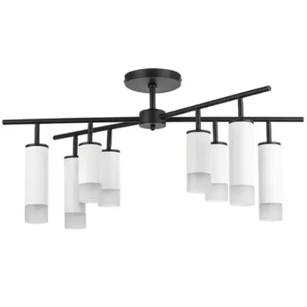 LR7283648641 Люстра RULLO 8х50W GU10 ЧЕРНЫЙ/БЕЛЫЙ (571728+214436-4+214486-4+202431-8)