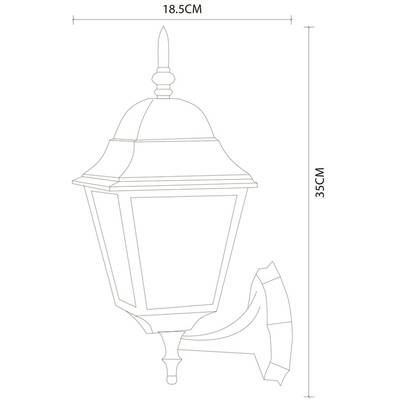 Уличный настенный светильник Arte Lamp BREMEN A1011AL-1BK, 1хE27