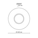 2048/DL PALE SN 049 Светильник пластик/белый/прозрачный/хром LED 48Вт 3000-6000K D420 IP43 пульт ДУ VISMA