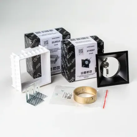 G214507GMOD Светильник DOMINO QUAD под LED модуль/лампу МR16 ЧЁРНЫЙ (214510+214507+214003)